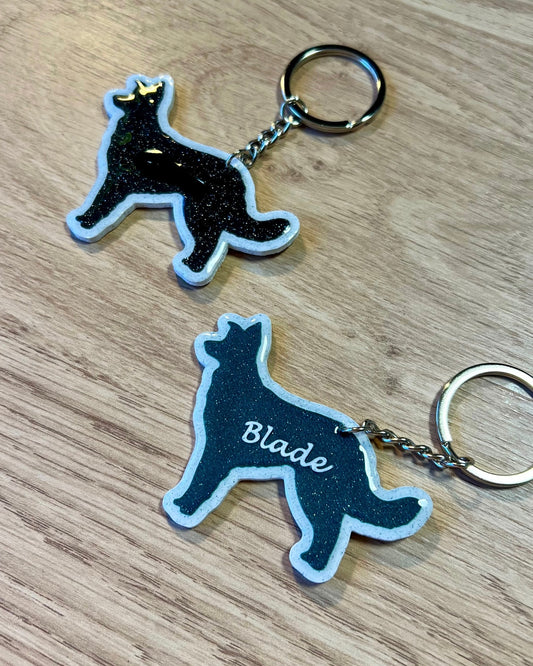 Border Collie s imenom - personalizirani privjesak