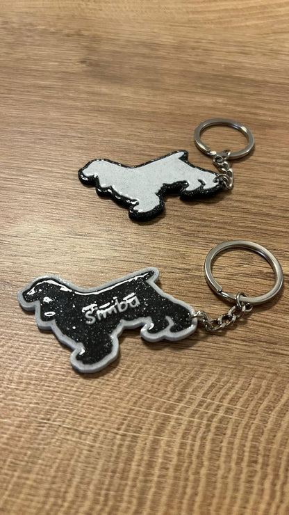 Koker španijel s imenom - personalizirani privjesak