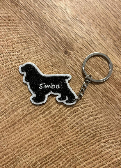 Koker španijel s imenom - personalizirani privjesak