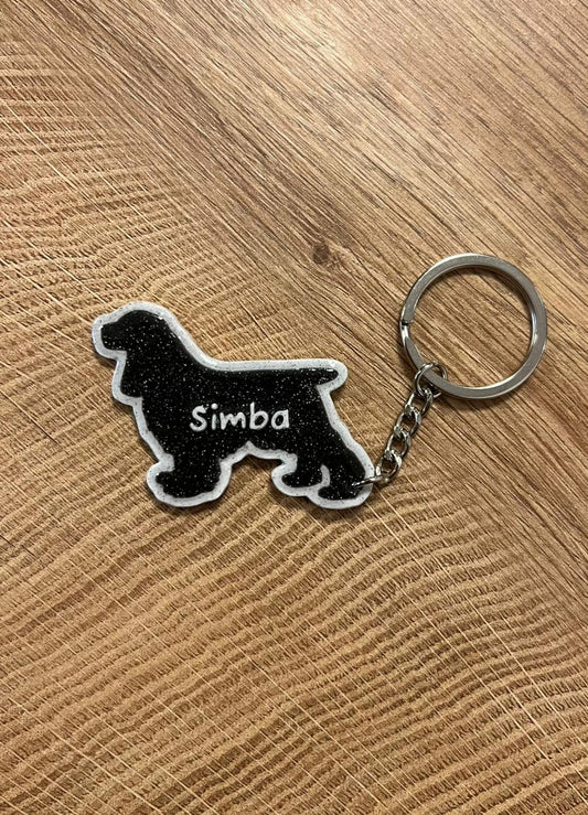 Koker španijel s imenom - personalizirani privjesak